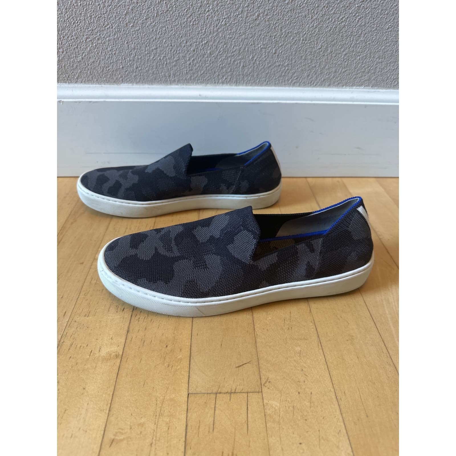 Rothys The Sneaker Grey Camo Slip On Knit Shoes Womens Size 10 - Thumbnail 5