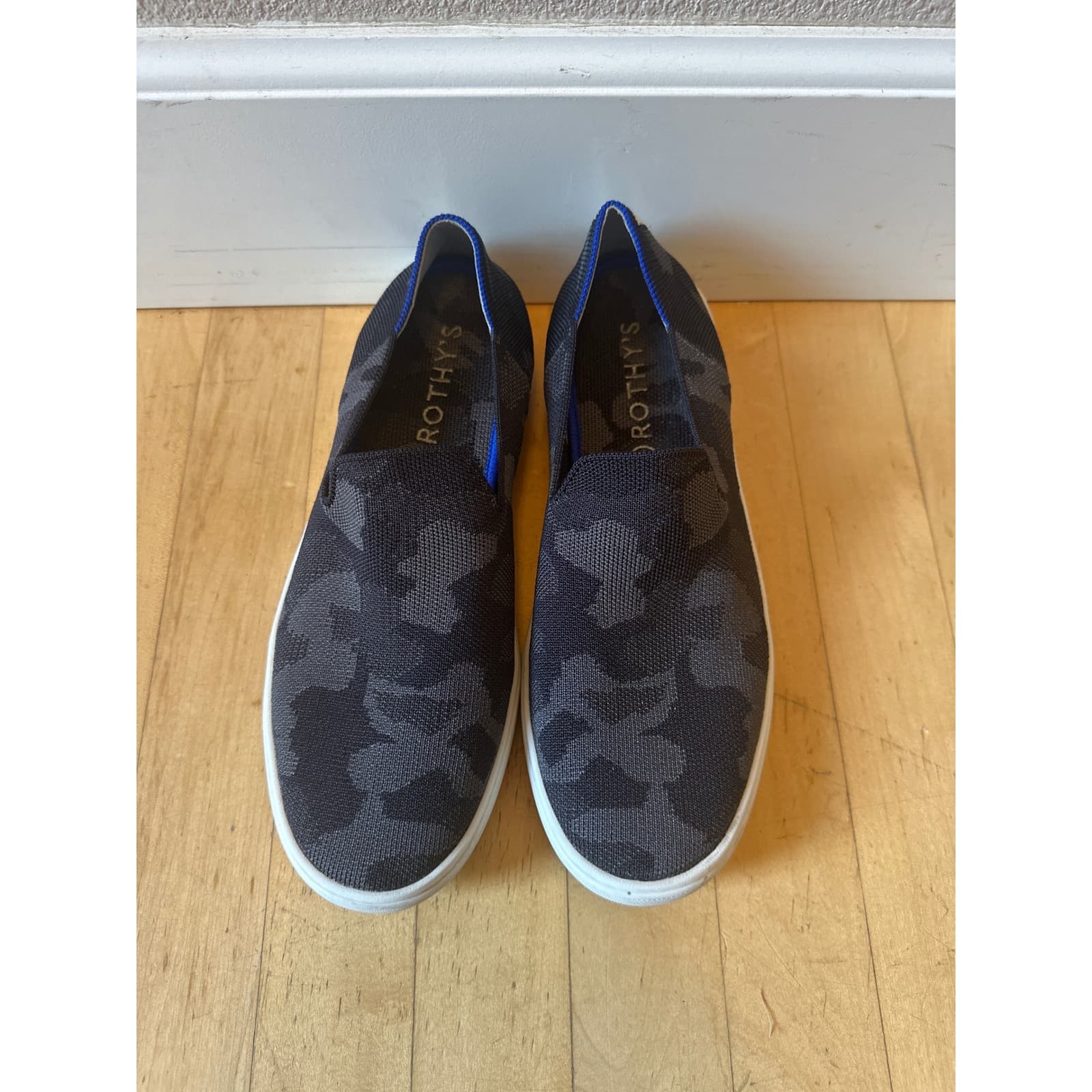 Rothys The Sneaker Grey Camo Slip On Knit Shoes Womens Size 10 - Thumbnail 2