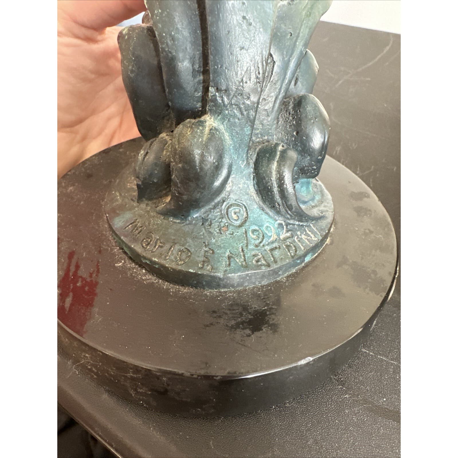 Dolphins By Max Turner Bronze Statue Mario F. Nardini 1992 - Thumbnail 10