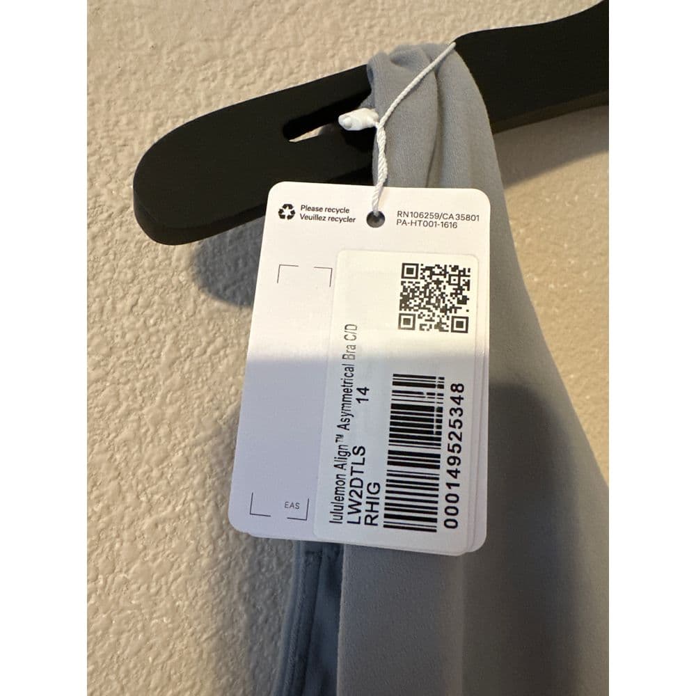 Lululemon Align Asymmetrical Sports Bra Gray Athletic Workout Yoga Training 14 - Thumbnail 6