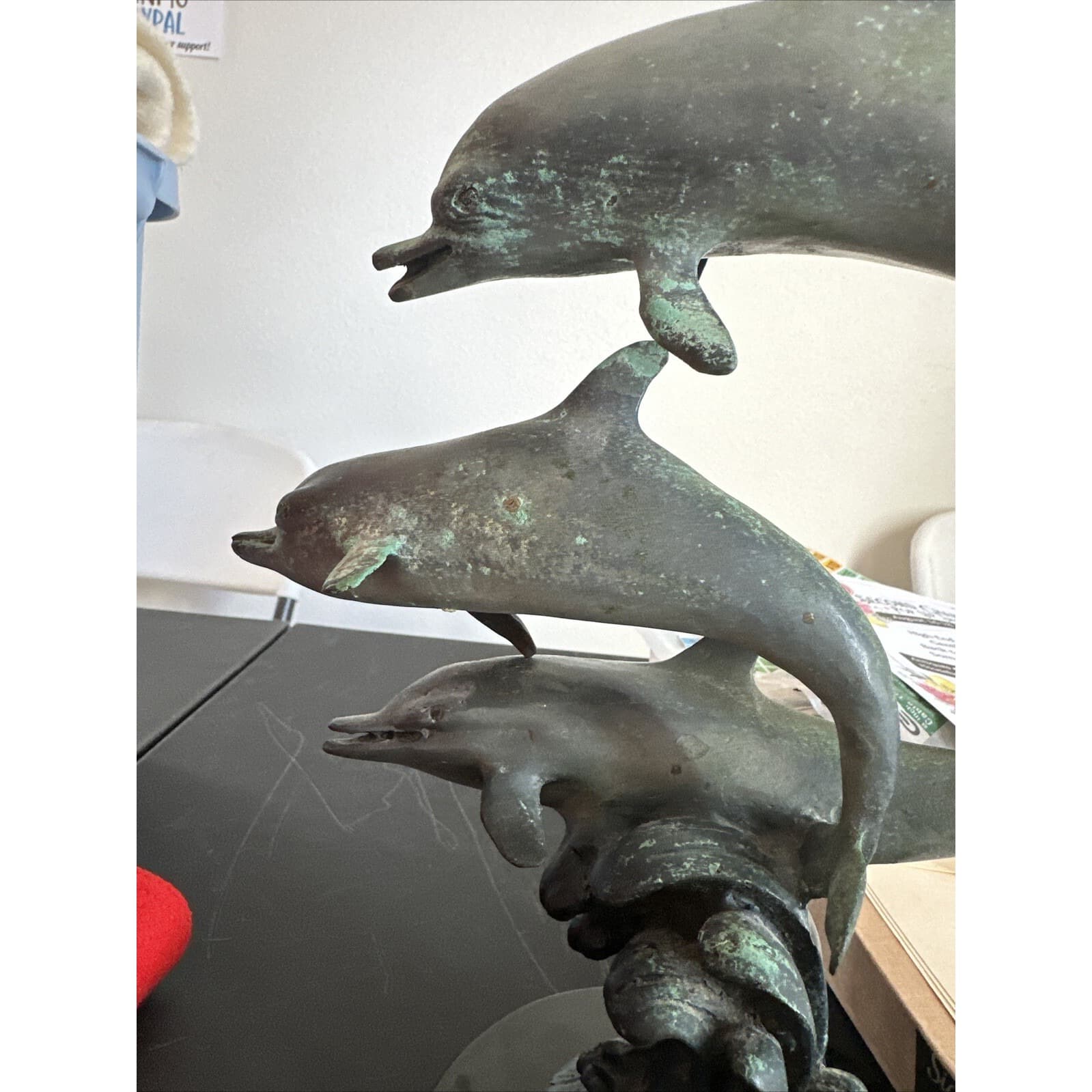 Dolphins By Max Turner Bronze Statue Mario F. Nardini 1992 - Thumbnail 9