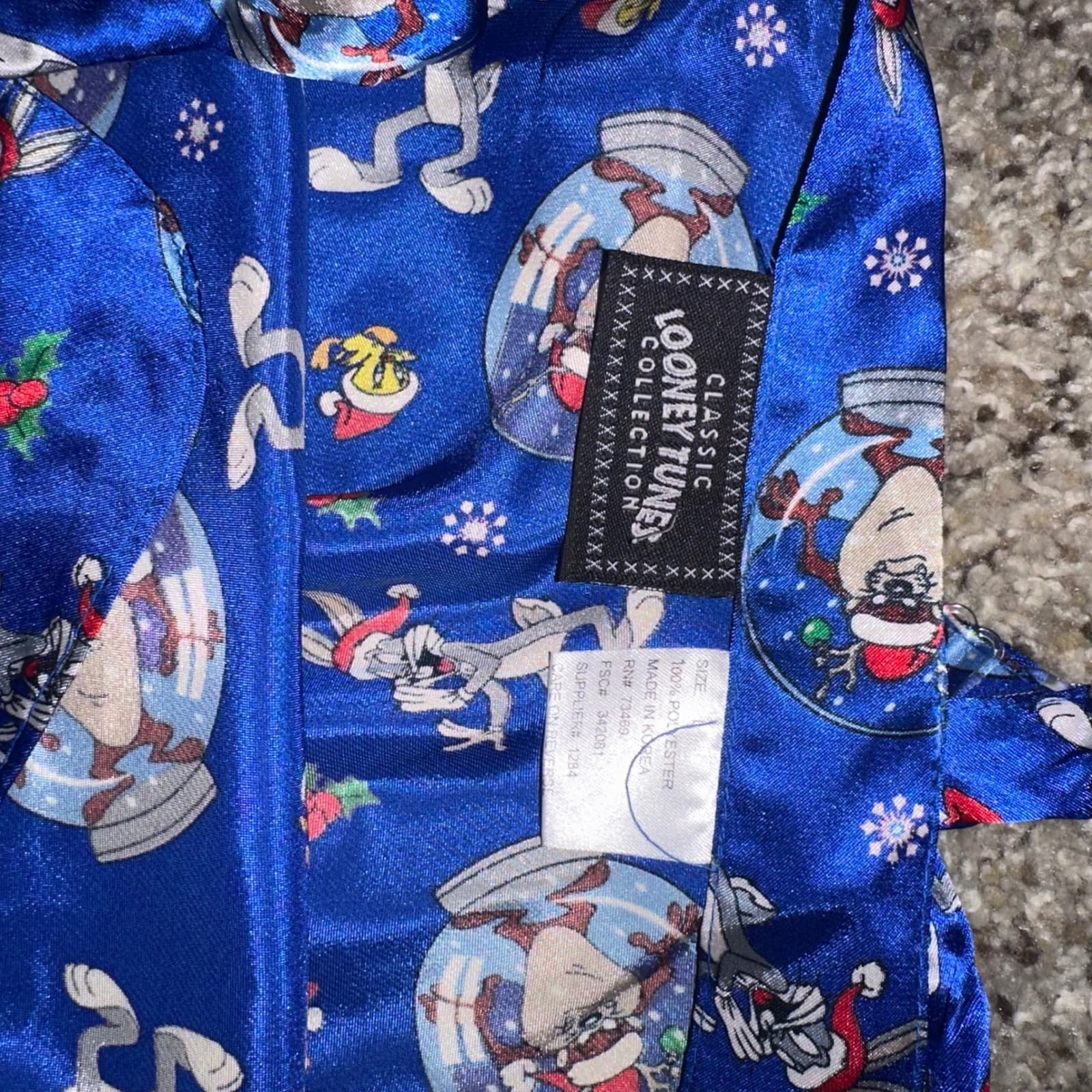 Looney Tunes Classic Collection Blue Holiday Sleep Dress Women's Size L - Thumbnail 5