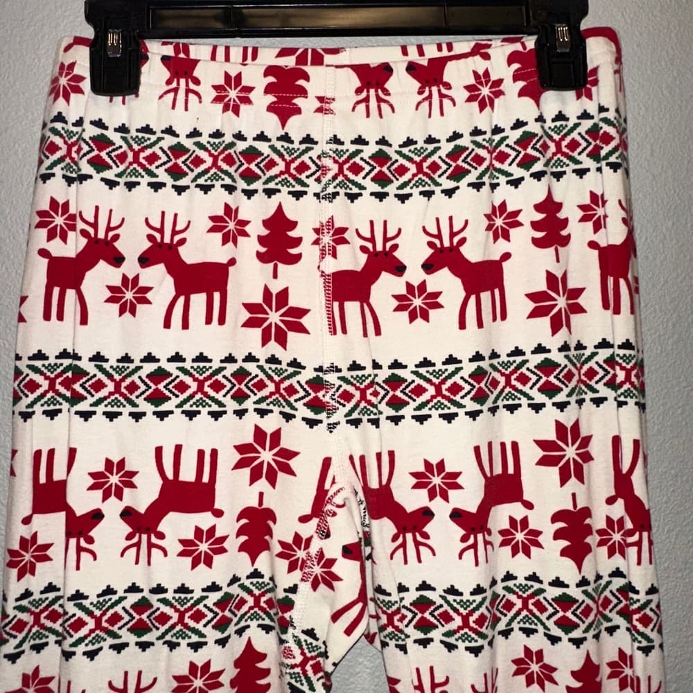 Hanna Andersson Organic Cotton Reindeer Fair Isle Pajama Pants Size L - Thumbnail 2