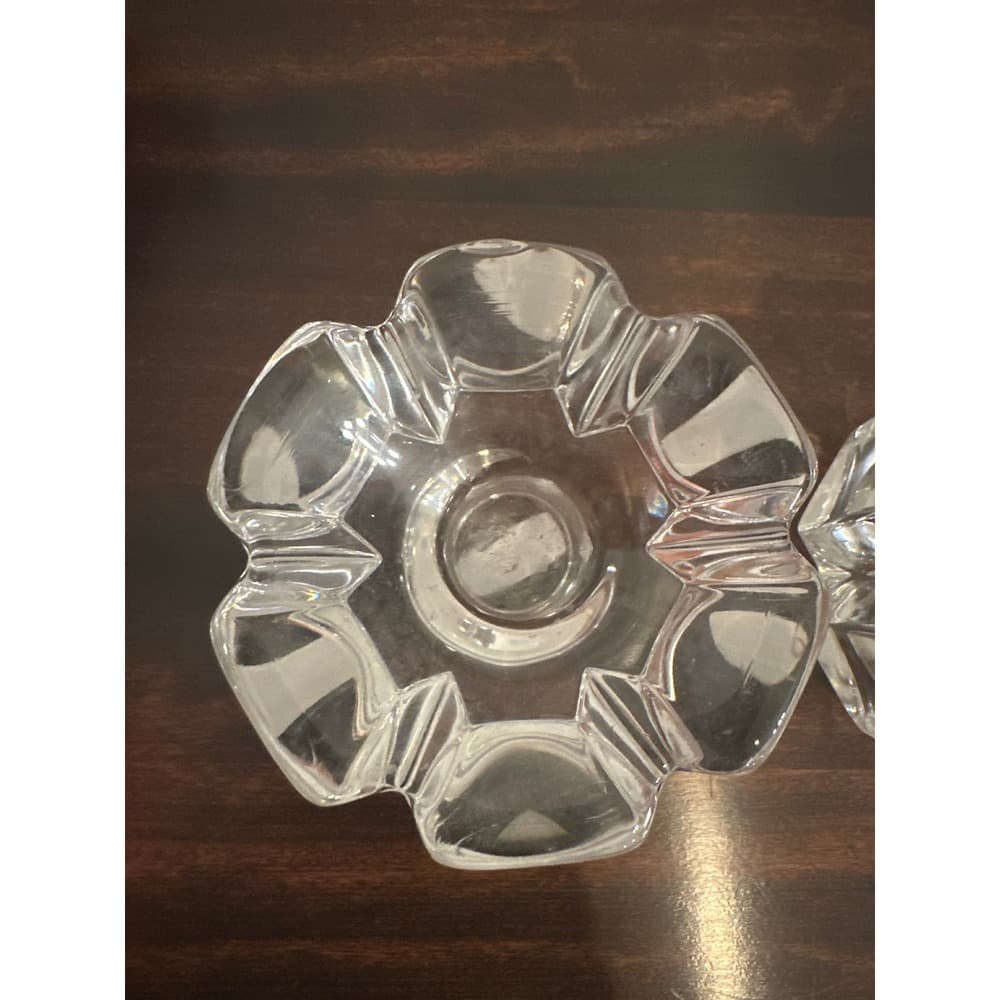 Orrefors Sweden Stella Crystal Votive Taper Candle Holders Set of 2 - Thumbnail 4