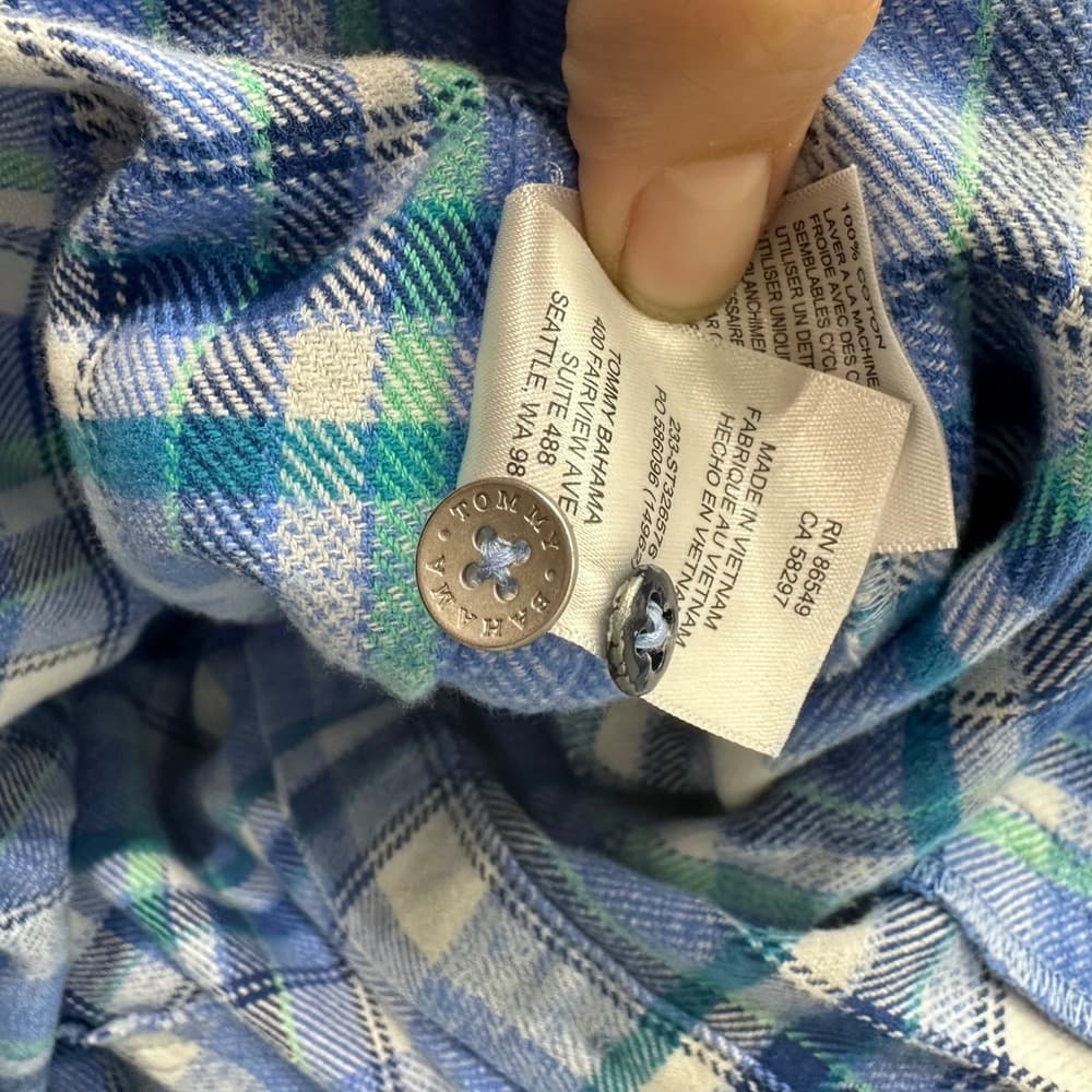 Tommy Bahama Men's Lei'd Back Flannel Shirt Jacket In Mountain Bluebell Sz M NWT - Thumbnail 11