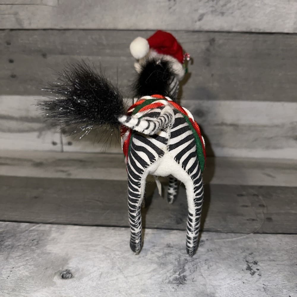 Annalee 7" Zebra Candycane‎ Candy Cane Zoo Animal 808607 Christmas 2007 - Thumbnail 5