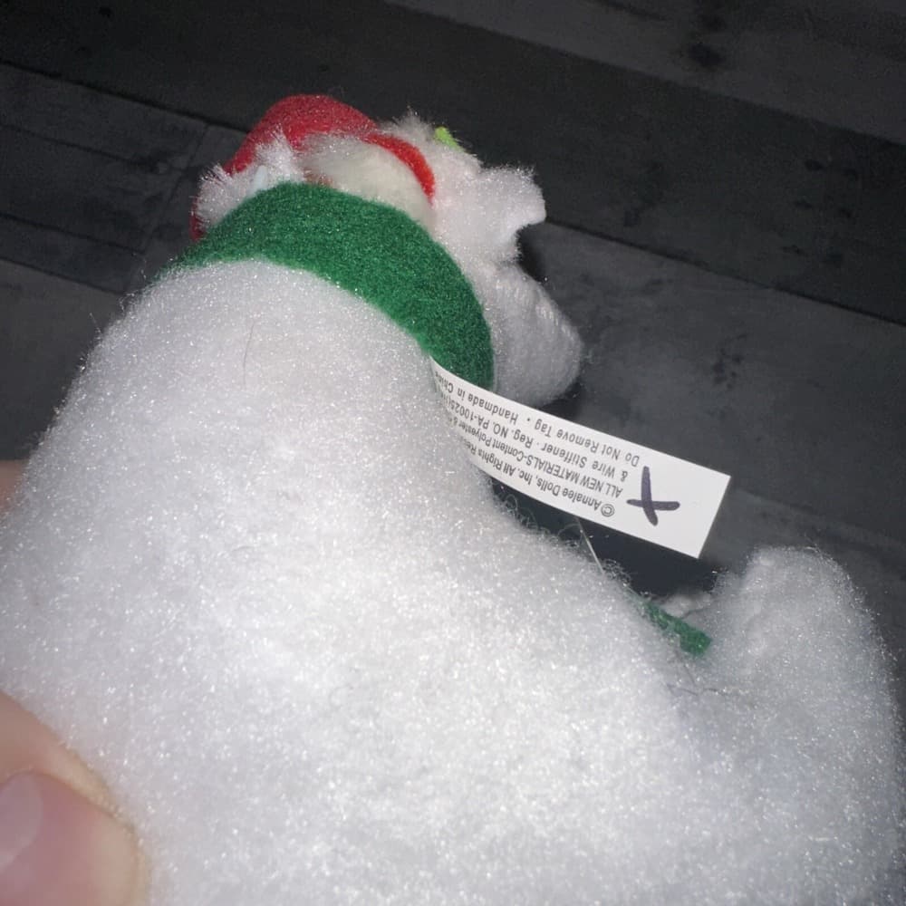 Annalee 2009 Polar Bear with Santa Hat 9" White Christmas Dolls‎ 751209 - Thumbnail 7