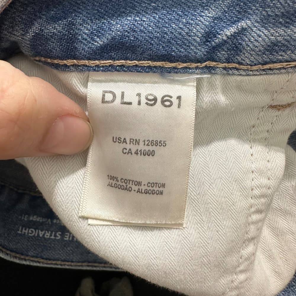 DL1961 Emilie Straight Ultra‎ High Rise Vintage 31" Sz 26 - Thumbnail 9