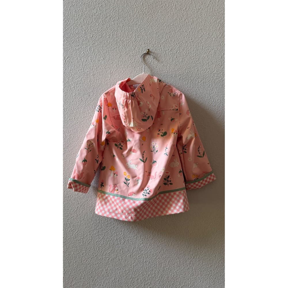 Stephen Joseph Girls Pink Strawberry Field Woodland Rain Coat Jacket 4T NEW - Thumbnail 2