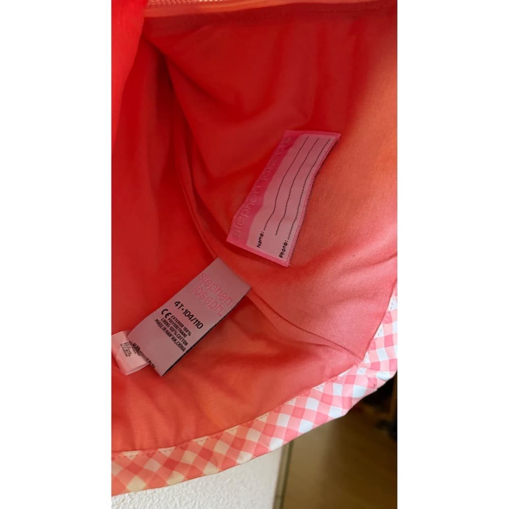 Stephen Joseph Girls Pink Strawberry Field Woodland Rain Coat Jacket 4T NEW - Thumbnail 5
