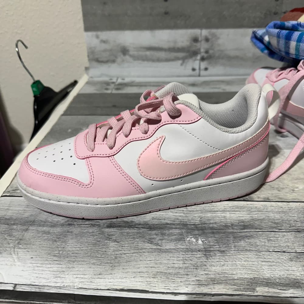 Nike Court Borough Low Recraft‎ GS Pink Foam White DV5456-105 Size 5.5Y - Thumbnail 13
