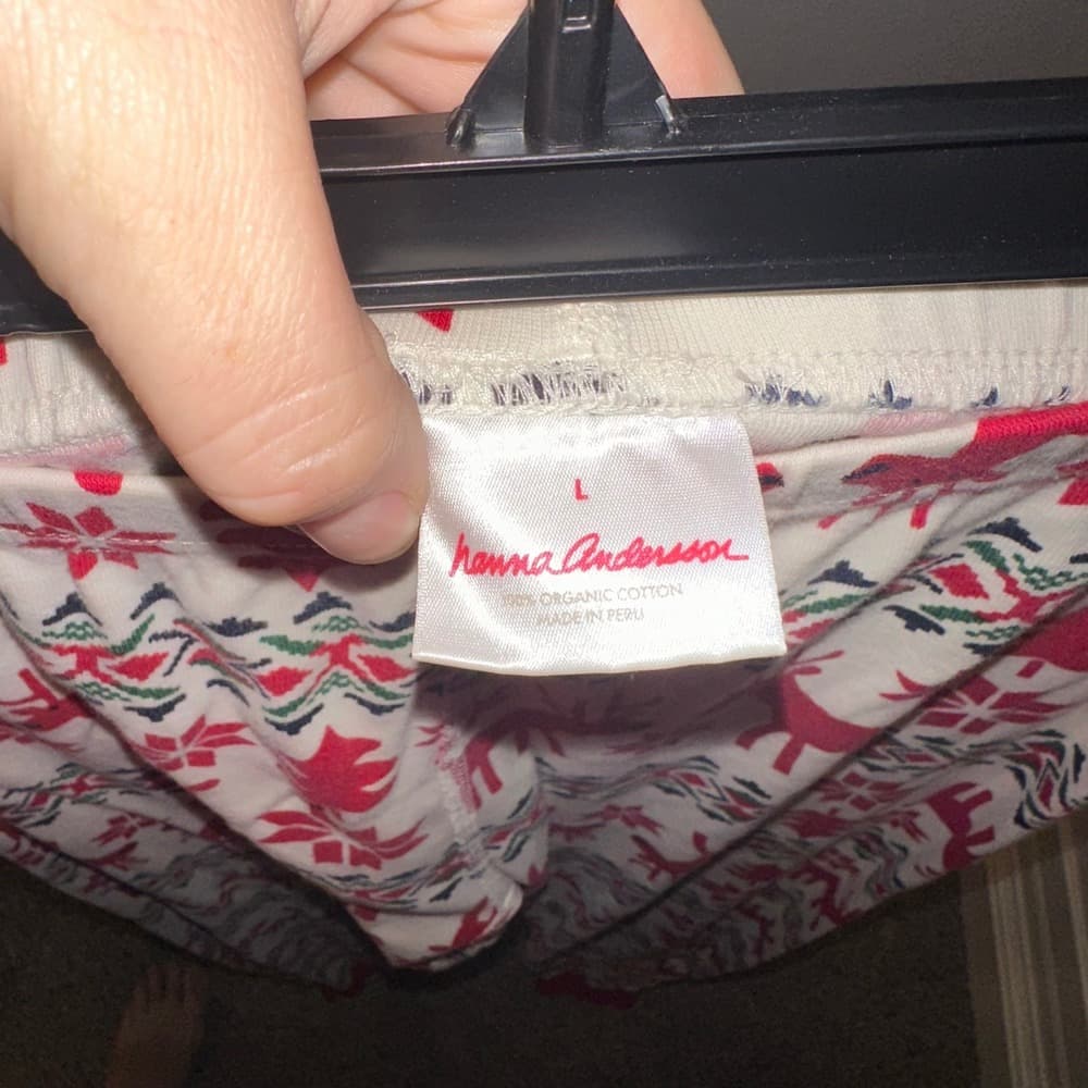 Hanna Andersson Organic Cotton Reindeer Fair Isle Pajama Pants Size L - Thumbnail 4