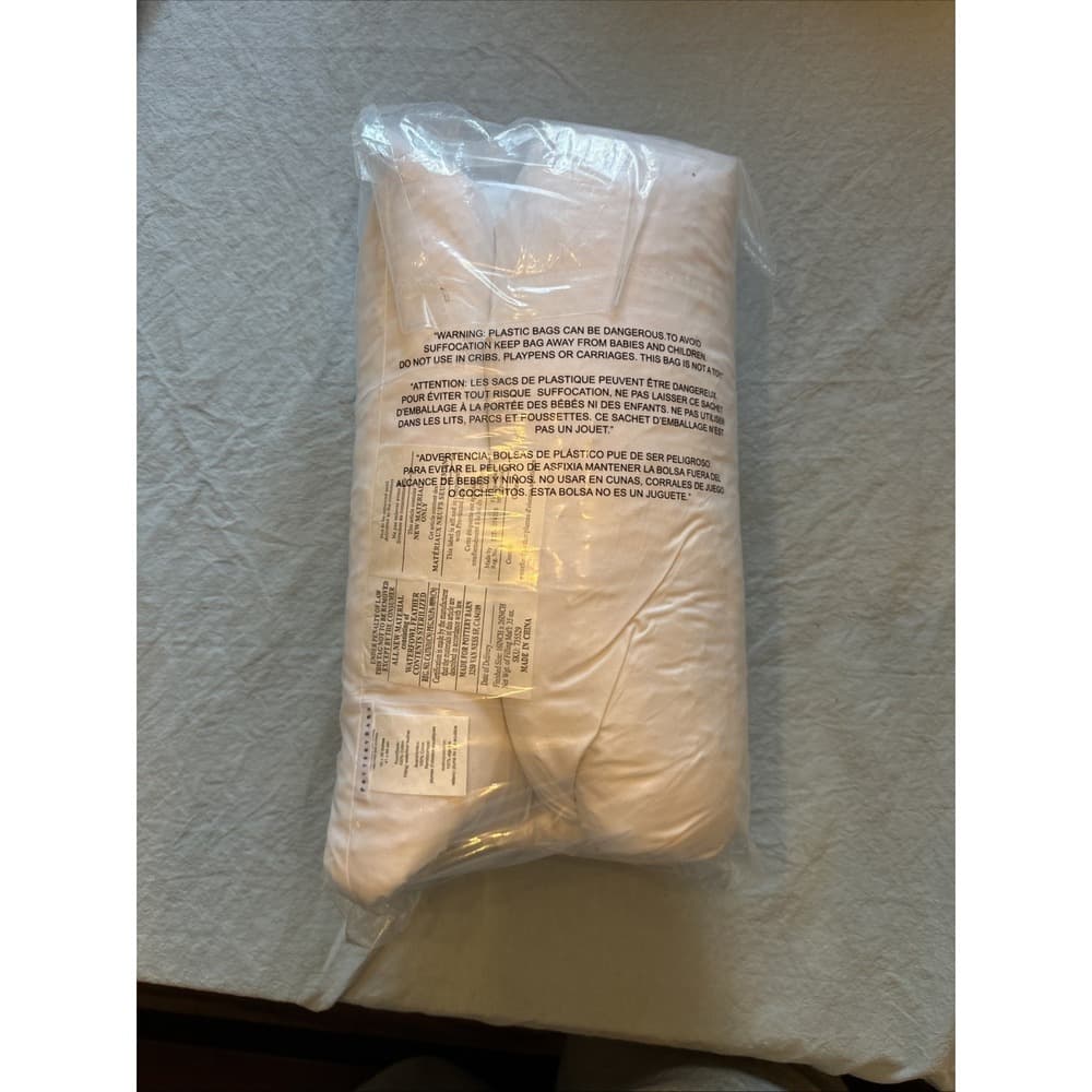 Pottery Barn 200 Thread Count Down Feather Lumbar Pillow Insert 16" x 26" #B9015 - Thumbnail 4
