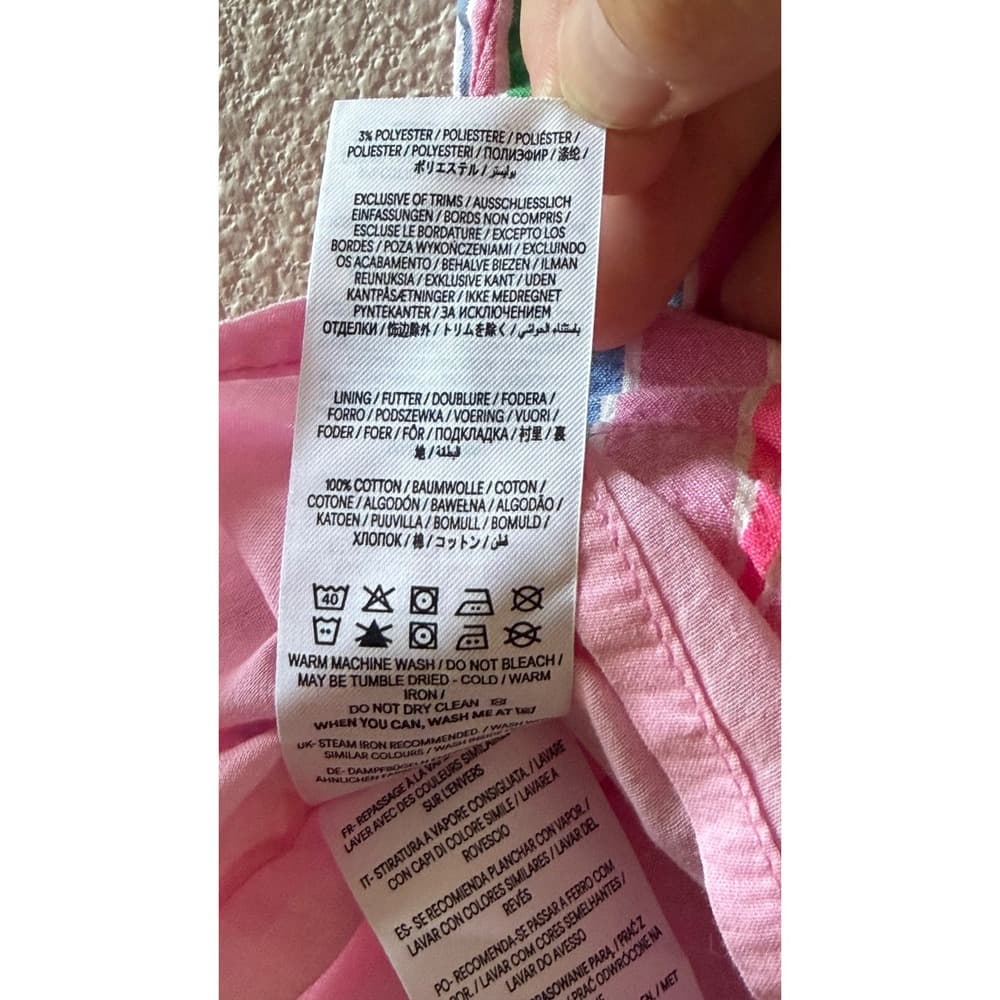 Mini Boden Girls Pink Striped Scallop Trim Cotton Dress G5444 Size 4-5Y - Thumbnail 7