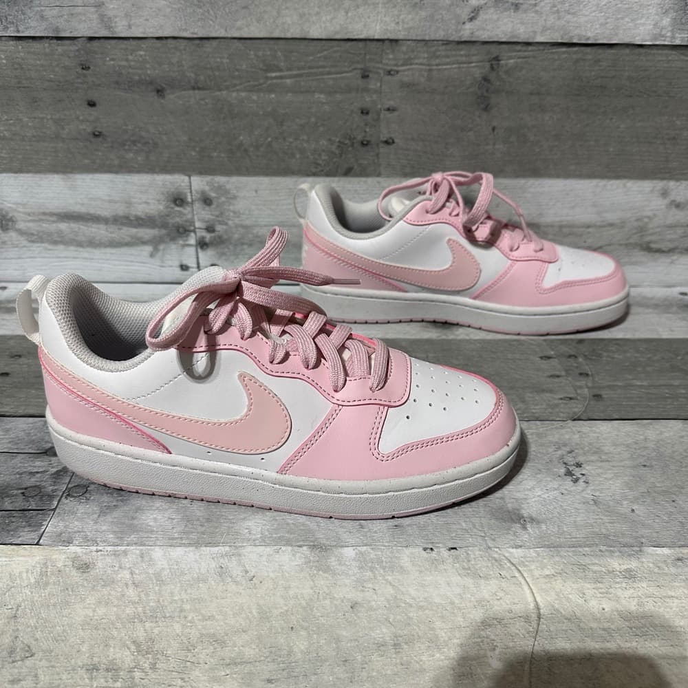 Nike Court Borough Low Recraft‎ GS Pink Foam White DV5456-105 Size 5.5Y - Thumbnail 3