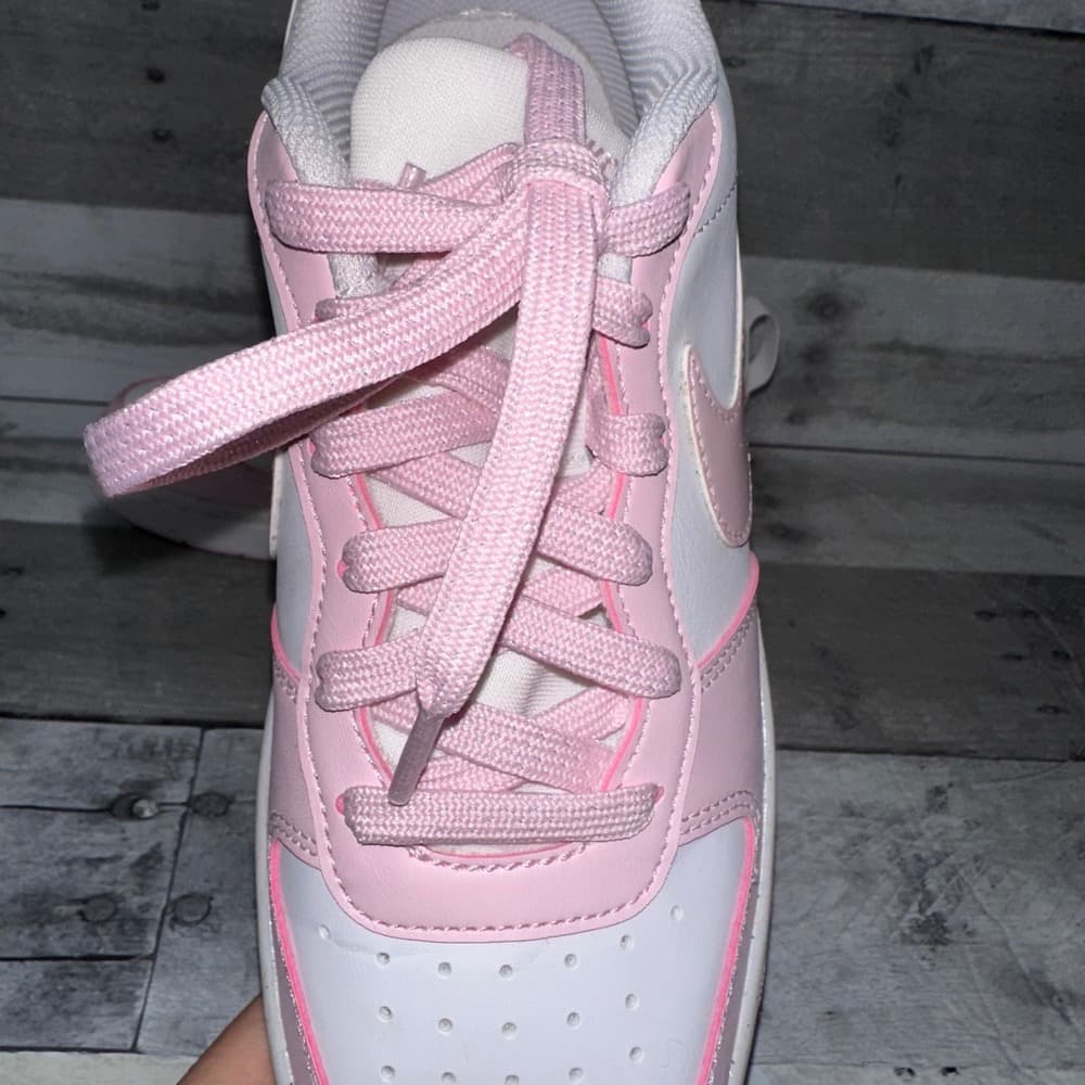Nike Court Borough Low Recraft‎ GS Pink Foam White DV5456-105 Size 5.5Y - Thumbnail 7