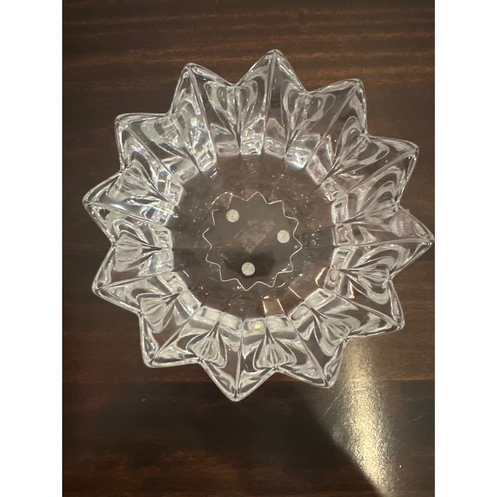 Orrefors Sweden Stella Crystal Bowl Anne Nilsson Scalloped Starburst Clear Glass - Thumbnail 2
