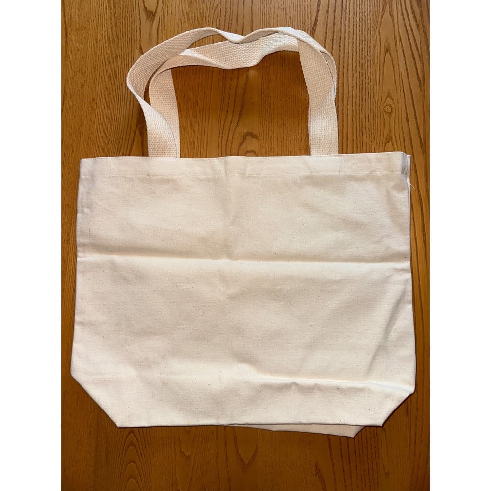 Birkenstock Canvas Tote Bag Cream Graphic Logo Arizona Sandal Reusable Shopper - Thumbnail 3
