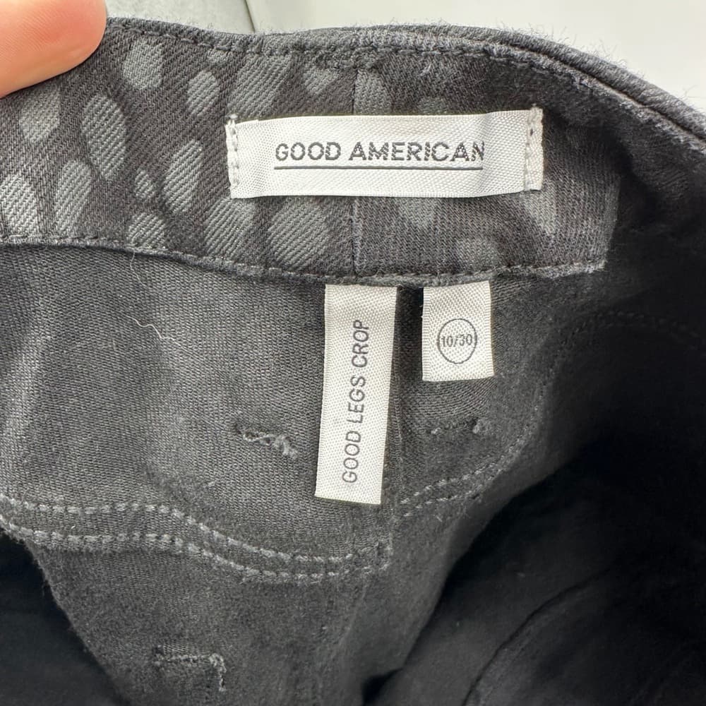 Good American Good Legs Crop Sz 10/30 Pattern Denim‎ - Thumbnail 6