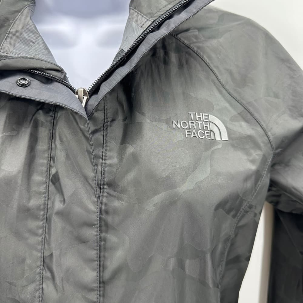 The North Face Black Camo Light Weight‎ Jacket Sz XS - Thumbnail 2