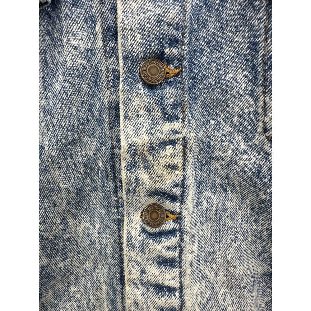 Vintage Levi's Acid‎ Wash Denim Jacket with Metallica Back Patch Sz L - Thumbnail 6