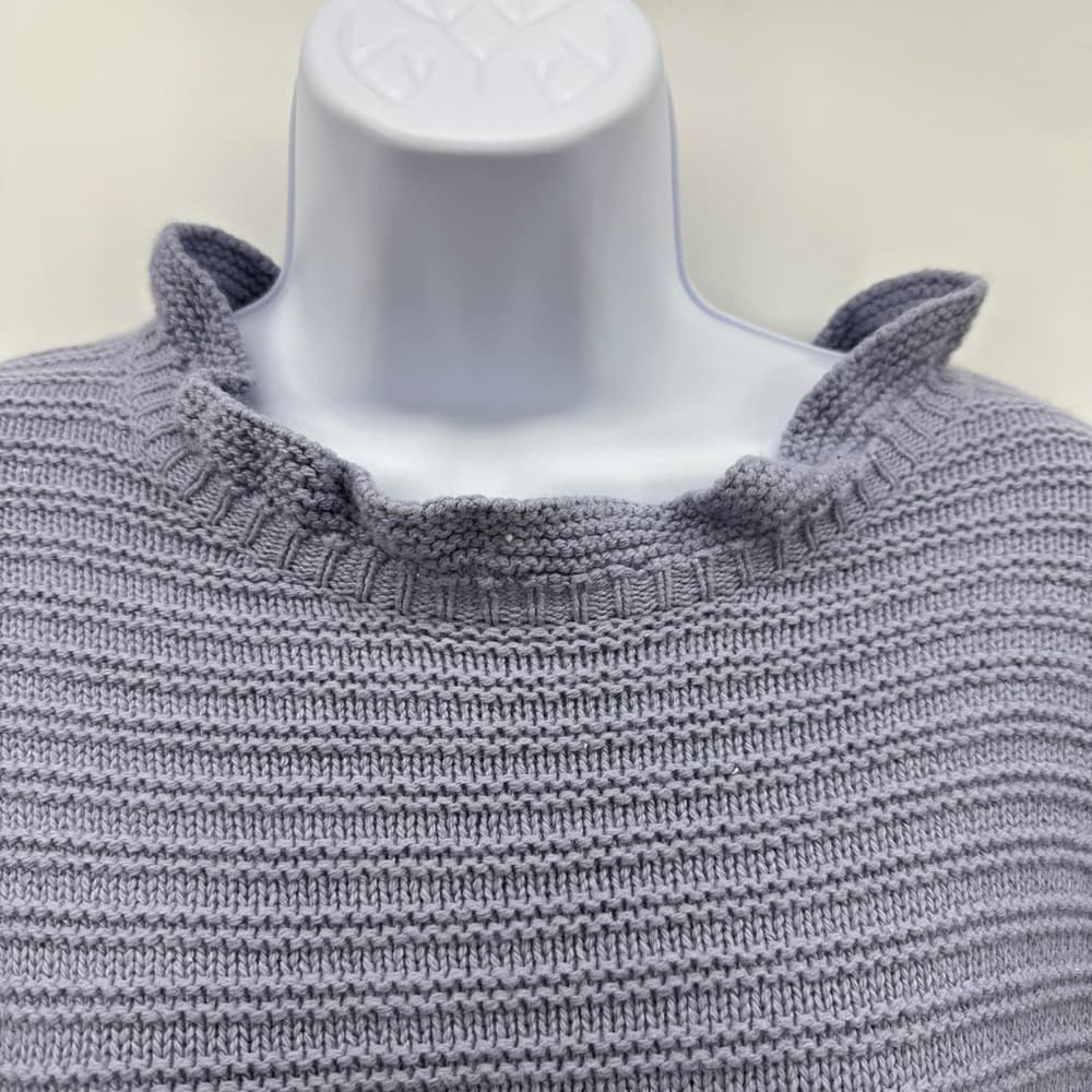 Madewell Knit Ruffle Sweater Purple Sz Medium‎ - Thumbnail 2