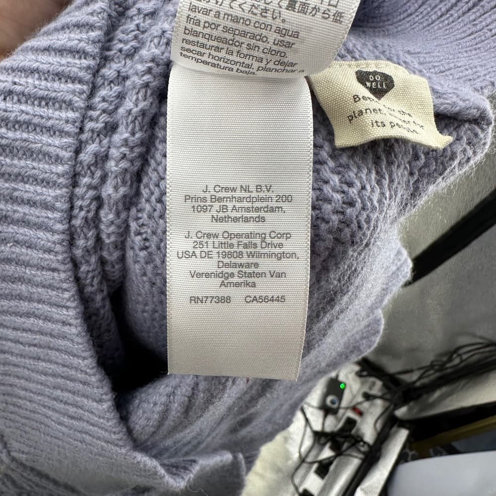 Madewell Knit Ruffle Sweater Purple Sz Medium‎ - Thumbnail 7