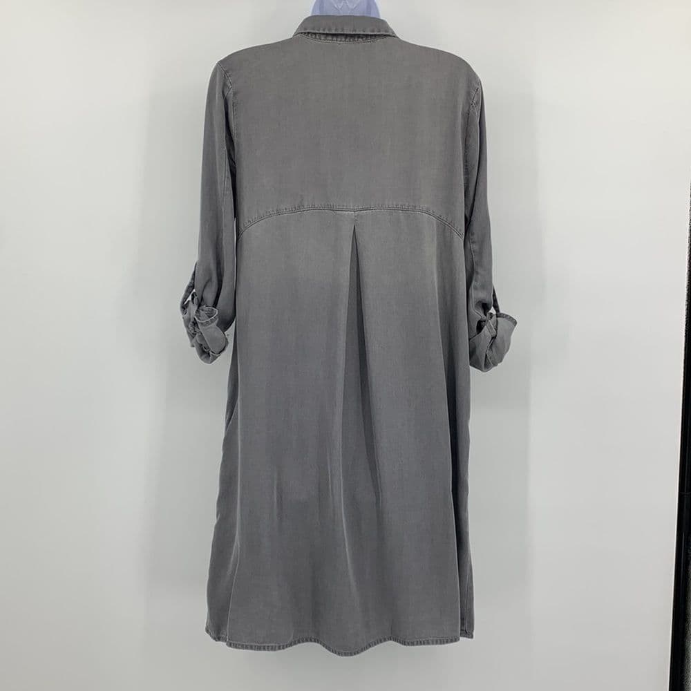 BeachLunchLounge‎ Gray Chambray Shirt Dress NWT Sz S - Thumbnail 2
