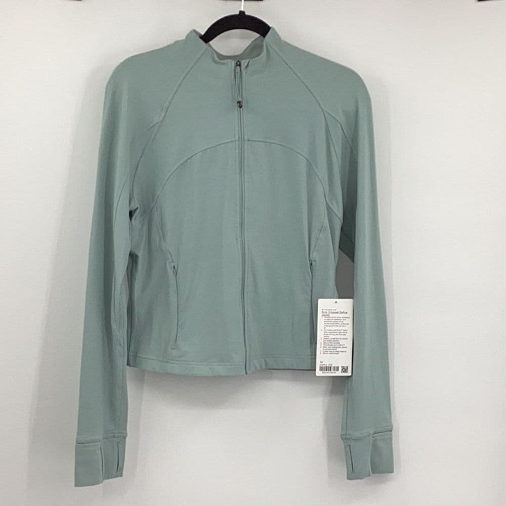 Lululemon Nulu Cropped Define Jacket in Silver Blue Sz 14 NWT‎ - Thumbnail 2