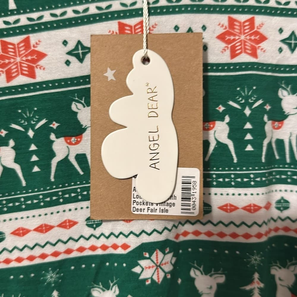Angel Dear Deer Fair‎ Isle 2pc PJ Set Sz Adult Small NWT - Thumbnail 6