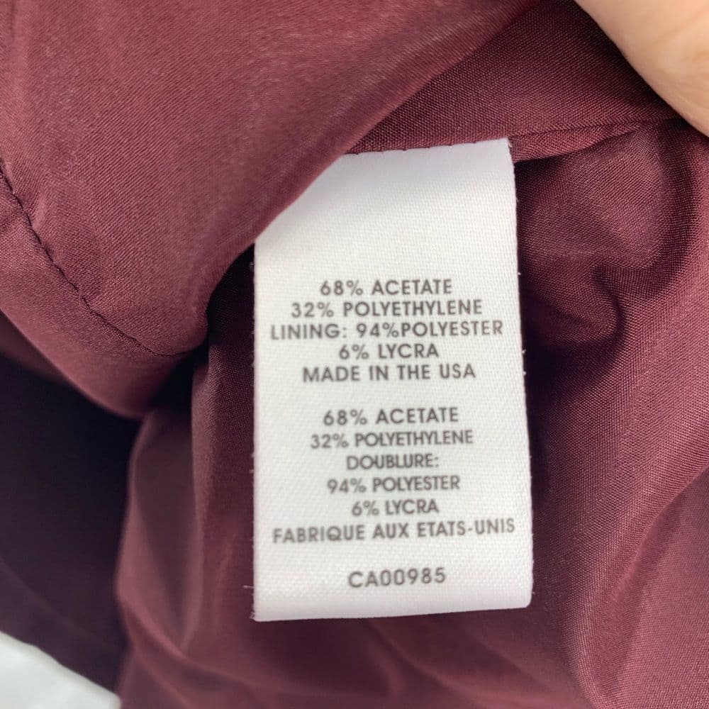 Nanette Lepore Burgundy‎ Ruched Dress. Sz 10 - Thumbnail 6