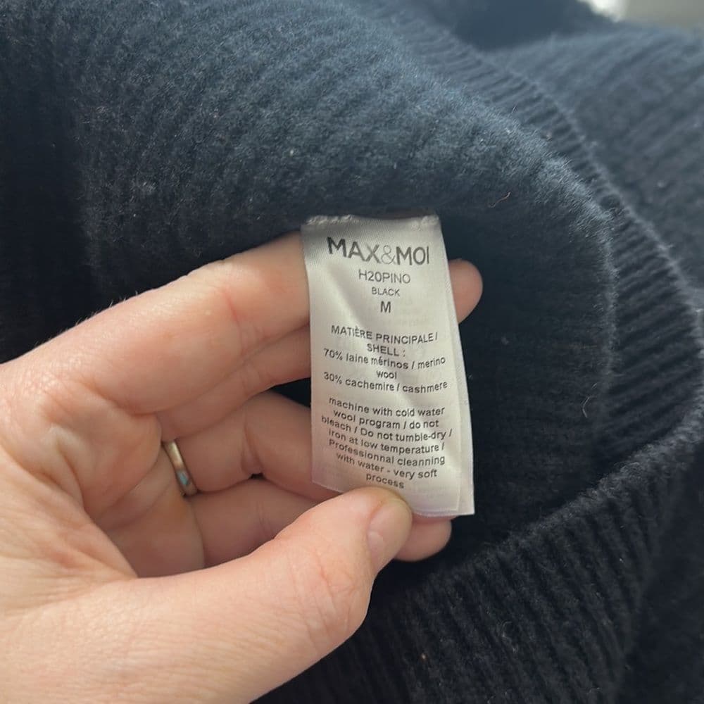 Max & Moi Wool Cashmere‎ Blend Dolman Sleeve Sweater Sz M - Thumbnail 5