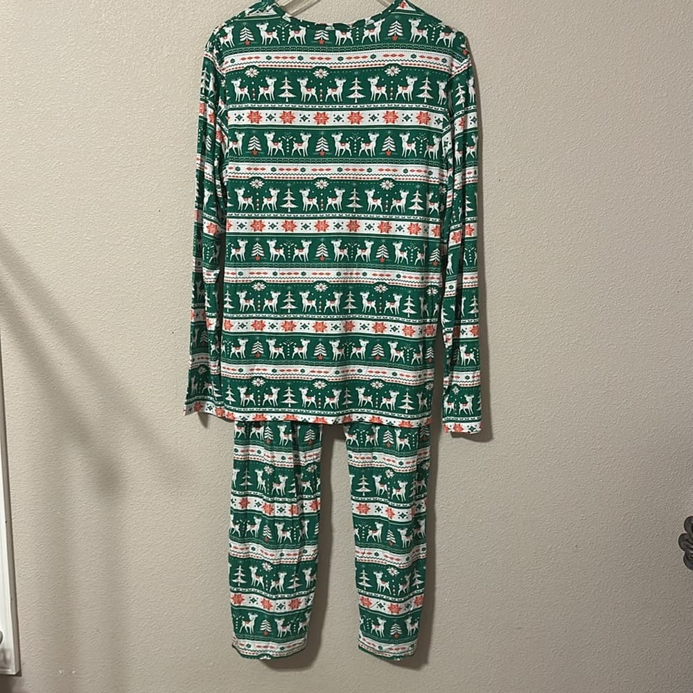 Angel Dear Deer Fair‎ Isle 2pc PJ Set Sz Adult Small NWT - Thumbnail 3