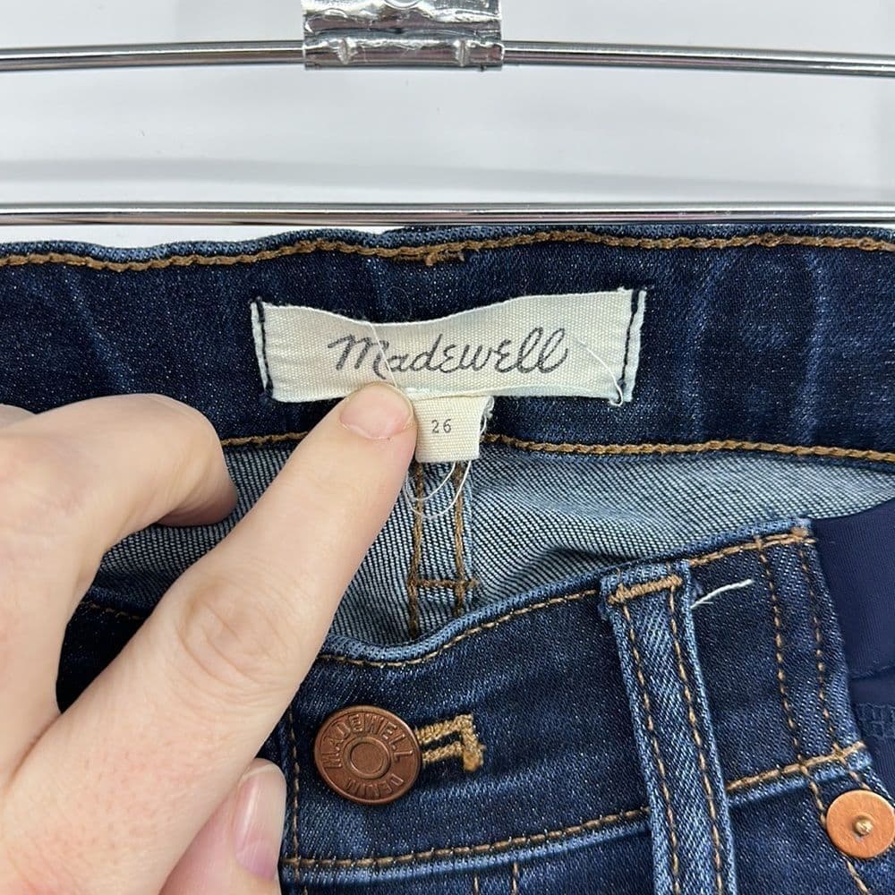 Madewell Side Panel Skinny Jeans in‎ Size 26 Adjustable Tencel Denim - Thumbnail 2