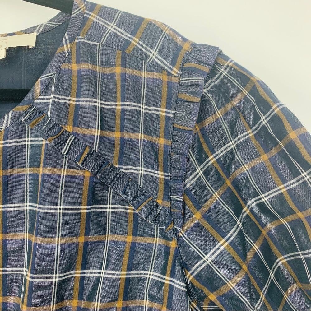 Loft Plus Metallic Plaid Top Sz 20‎ - Thumbnail 3
