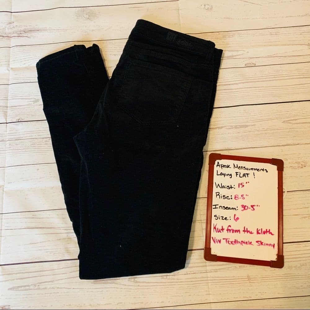 Kut from the Kloth Viv Toothpick‎ Skinny Velvet - Thumbnail 7