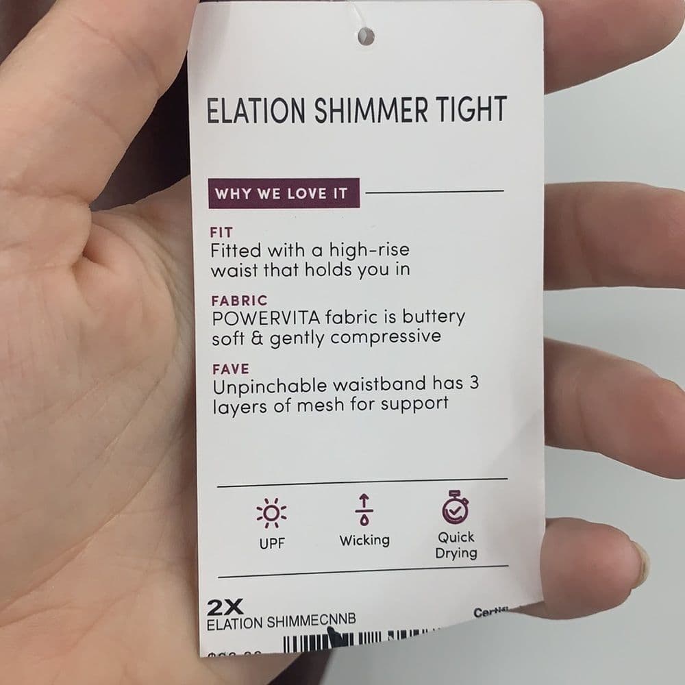 Athleta‎ Elation Shimmer Tights Cinnamon 2X - Thumbnail 3