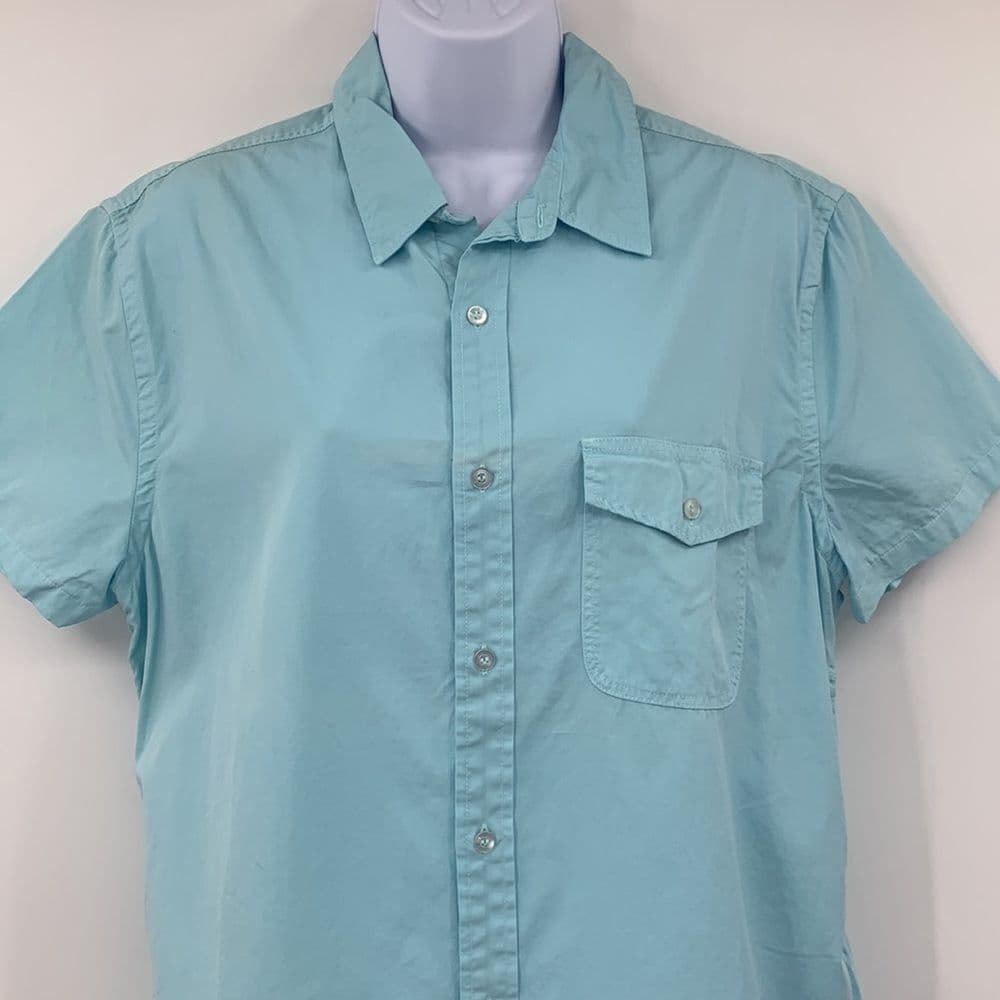 Save‎ Khaki United Poplin Short Sleeve Work Shirt Sz L NWT - Thumbnail 2