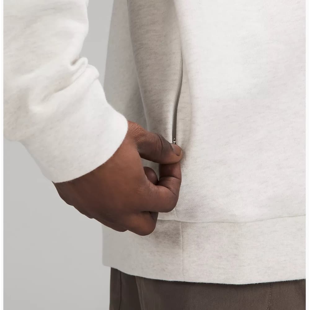 Lululemon‎ French Terry Oversized Half Zip in Heather Bone Sz L - Thumbnail 8