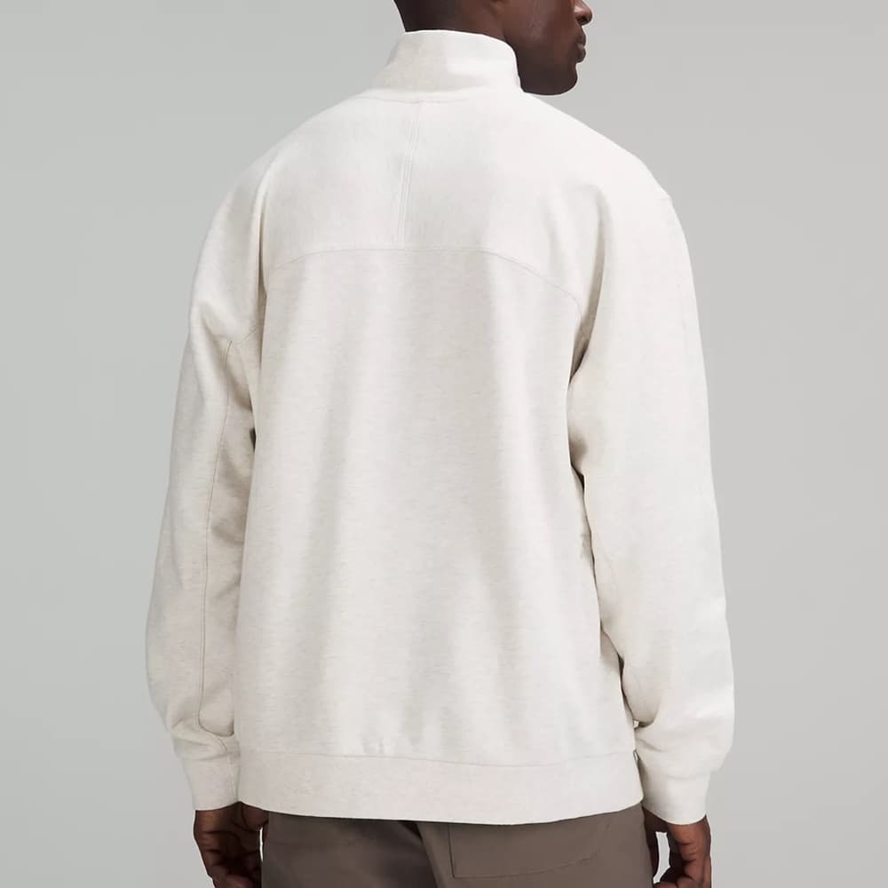 Lululemon‎ French Terry Oversized Half Zip in Heather Bone Sz L - Thumbnail 7
