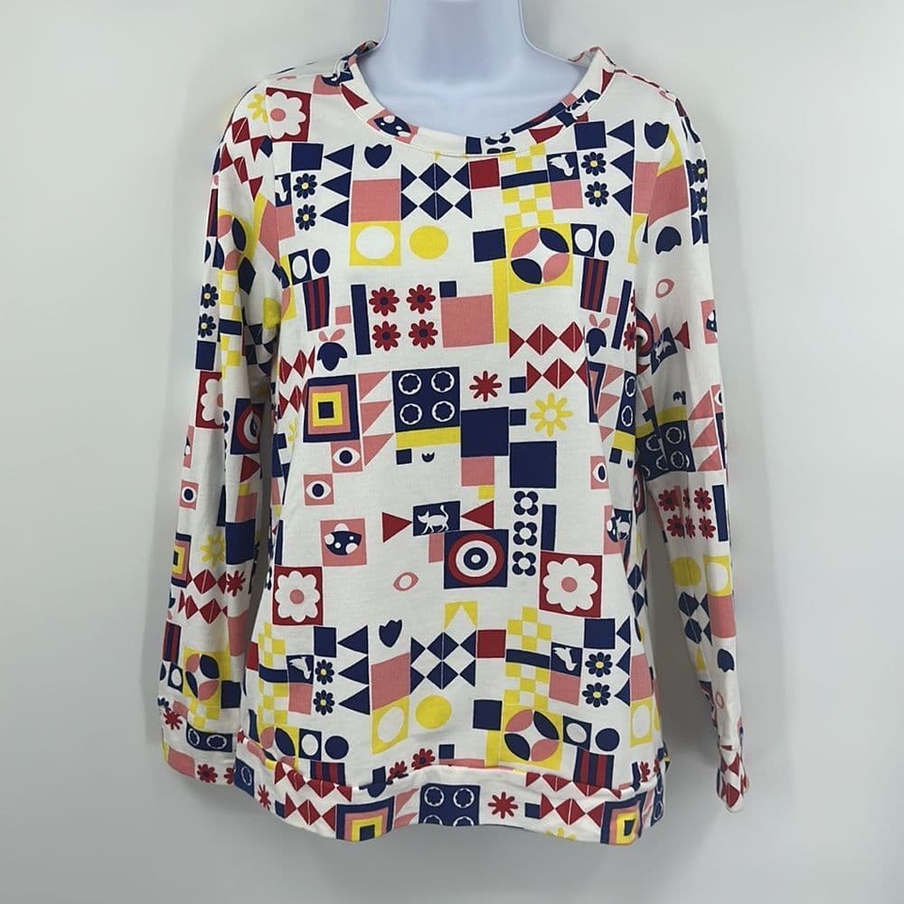 ModCloth Motif Appreciation Sweatshirt‎ French Terry Sz S - Thumbnail 3