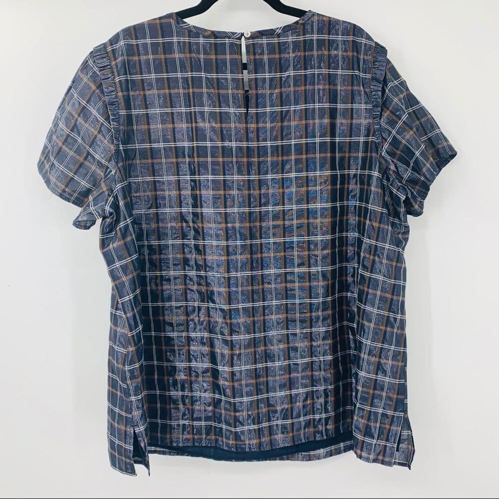 Loft Plus Metallic Plaid Top Sz 20‎ - Thumbnail 4