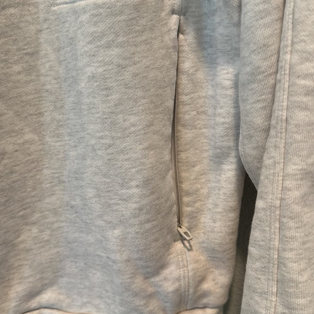 Lululemon‎ French Terry Oversized Half Zip in Heather Bone Sz L - Thumbnail 4