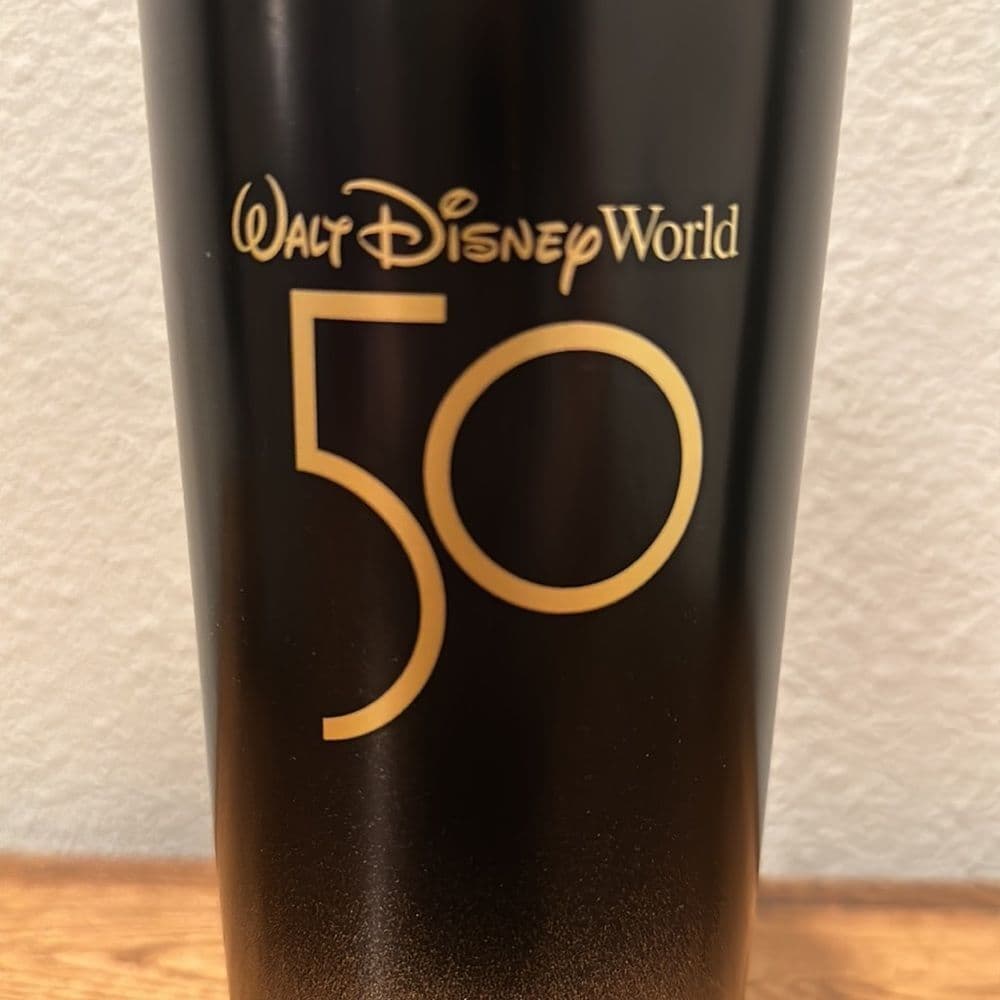 Starbucks Walt Disney World 50th Anniversary Black & Gold‎ Tumbler New in Box - Thumbnail 2
