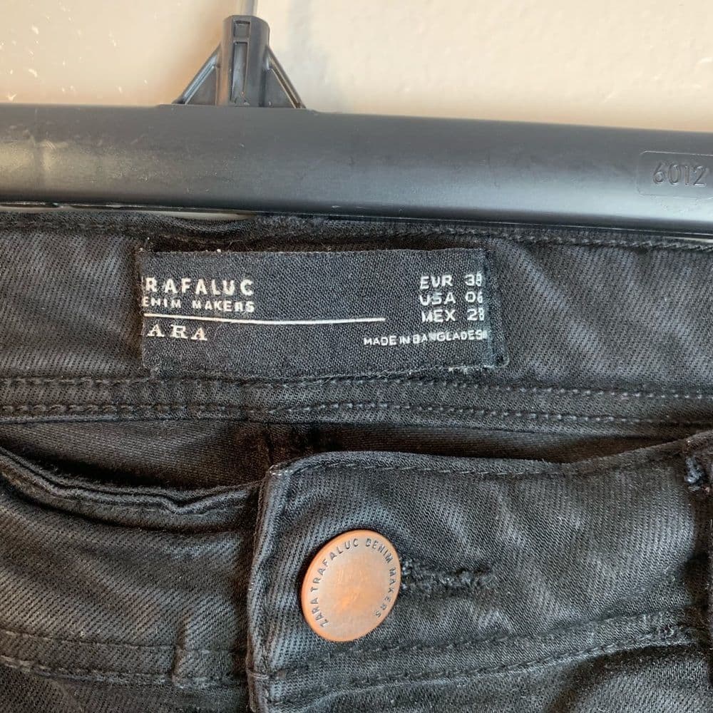 Zara Black Skinny‎ Pants Size 6 - Thumbnail 2