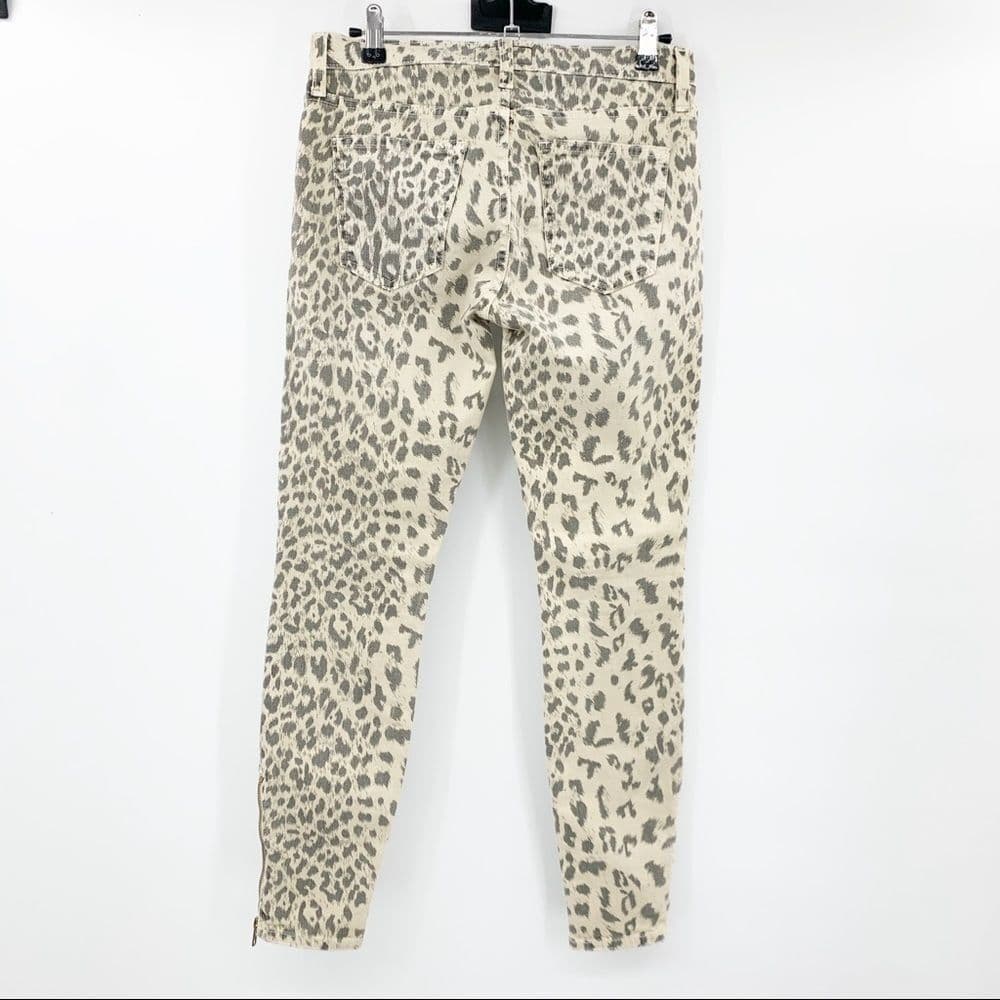 Current/Elliott Soho Zip‎ Stiletto Leopard Jeans - Thumbnail 4