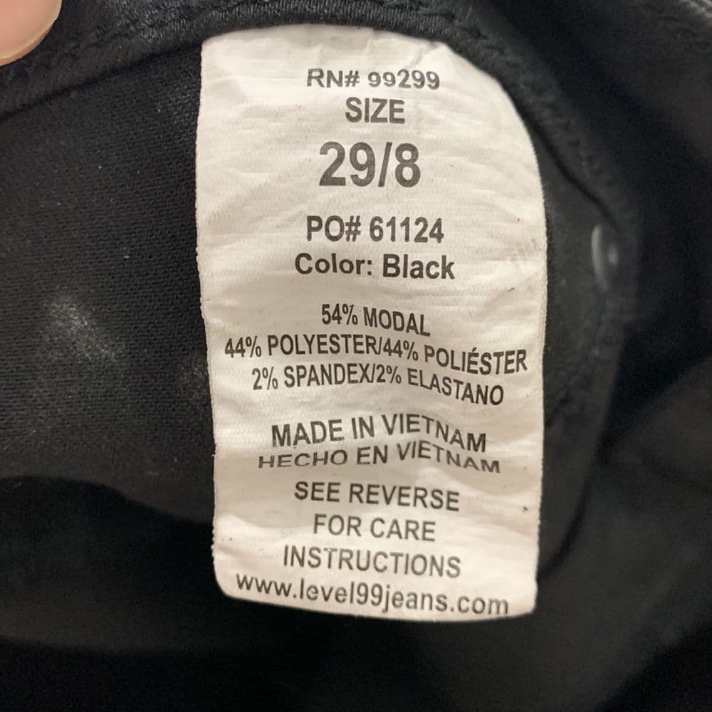 Level 99 Wax Jeans in Black‎ Sz 29/8 - Thumbnail 6