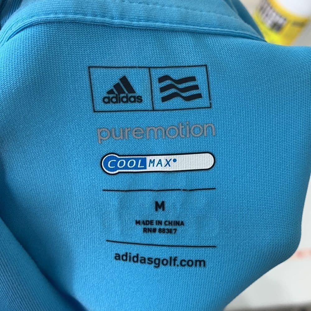 Adidas Purelotion CoolMax Golf Polo‎ Sz M - Thumbnail 9