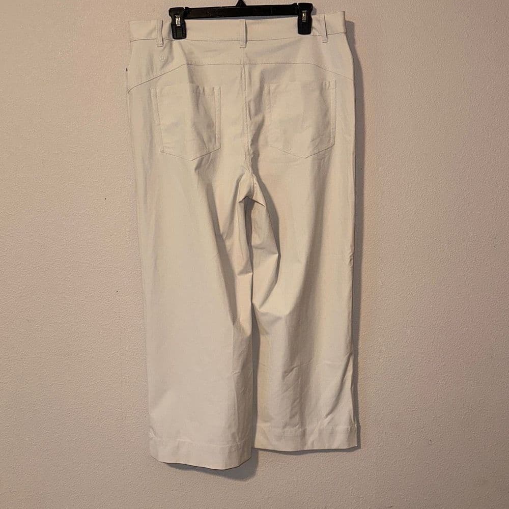 Lululemon City Sleek 5 Pocket Wide-Leg High Rise 7/8 Length Pant in White Opal S - Thumbnail 3