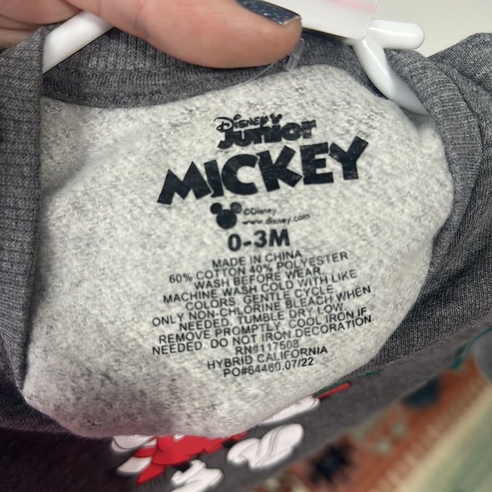 Disney Mickey Mouse Holiday Sweatshirt NWT Sz 0-3m‎ - Thumbnail 5
